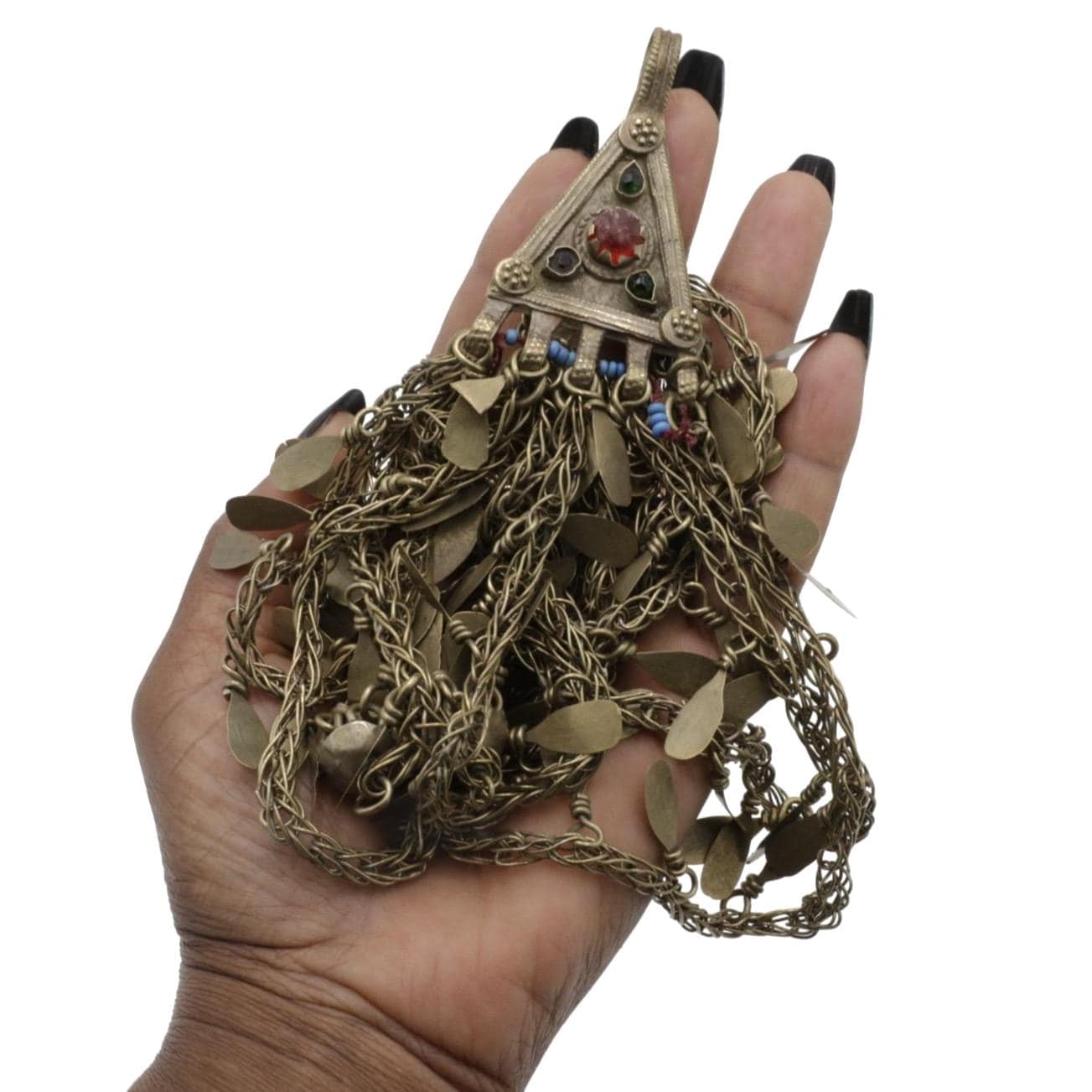 Vintage Kuchi Tribal Hair Pendants - Afghan Handmade Jewelry for Belly Dance & Statement Pieces