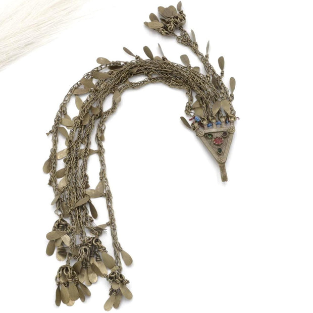 Vintage Kuchi Tribal Hair Pendants - Afghan Handmade Jewelry for Belly Dance & Statement Pieces