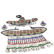 Vibrant Afghan Kuchi Jewelry Set: Colorful Choker, Wedding Necklace Headpiece for Brides & Dancers