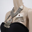 VINTAGE DARODHA NECKLACE - Multi-Strand Choker with Old Beads and 3 Large Pendants -