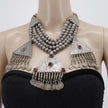 Vintage Afghan Multilayer Beaded Pendant Necklace