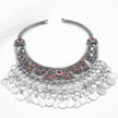 Vintage Banjara Kuchi Neckring: Large Ethnic Tribal Choker for Saree, Afghan-inspired coins Jewelry