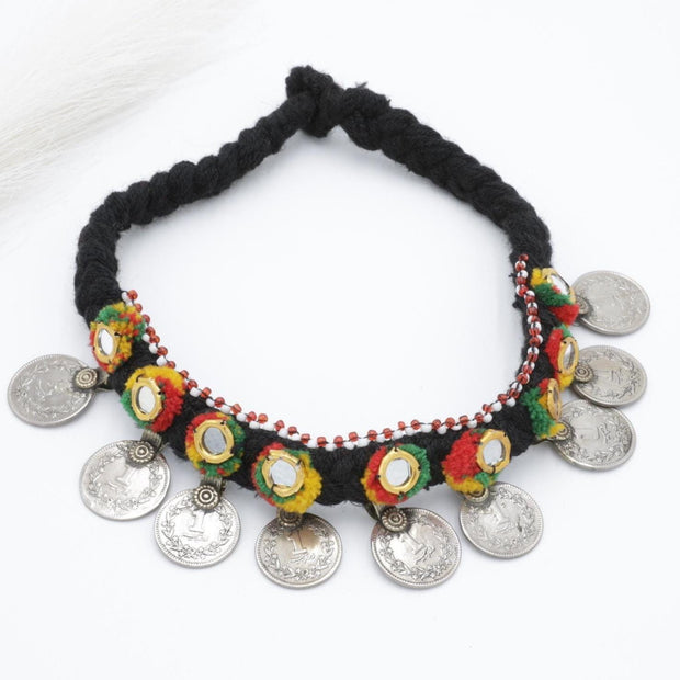 Exotic Afghan Coin chocker Statement Necklace