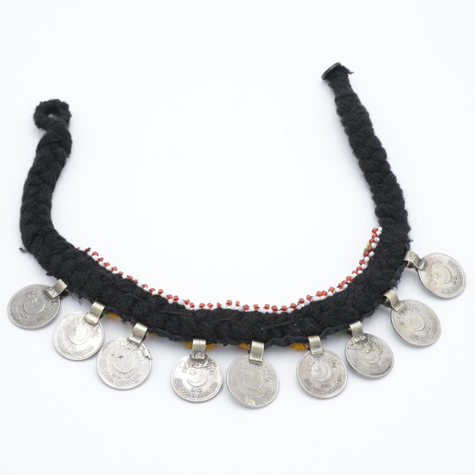 Exotic Afghan Coin chocker Statement Necklace