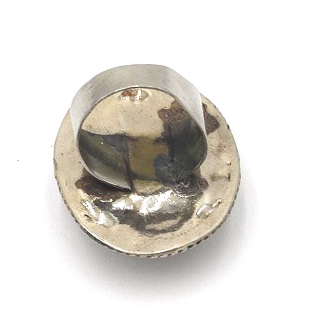 Oversized Afghan Tribal Ring: Kuchi Silver Boho Jewelry