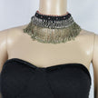 Vintage Afghan Kuchi Tribal Choker: Silver Tassel Necklace - Bohemian Ethnic Statement Jewelry