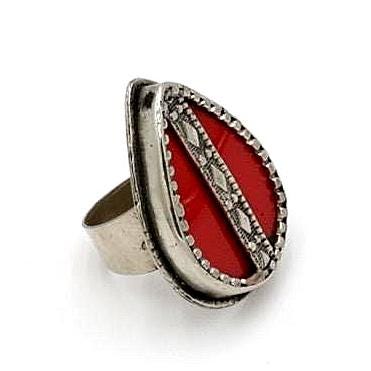 Vintage Afghan Silver Rings - Ethnic Tribal Kuchi Jewelry for Women - Pakistani Indian Bohemian Heels