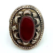 Oversized Afghan Tribal Ring: Kuchi Silver Boho Jewelry