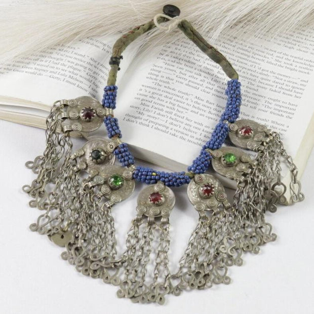 Vintage Afghan Coin Tassel Necklace