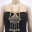 Vintage Pakistani Beaded Bells Necklace - Handmade Afghan Tribal Jewelry for Belly Dancing