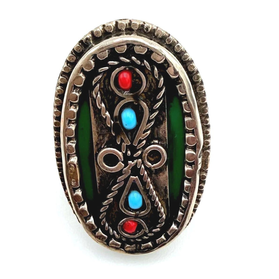Vintage Afghan Kuchi Adjustable Statement Rings