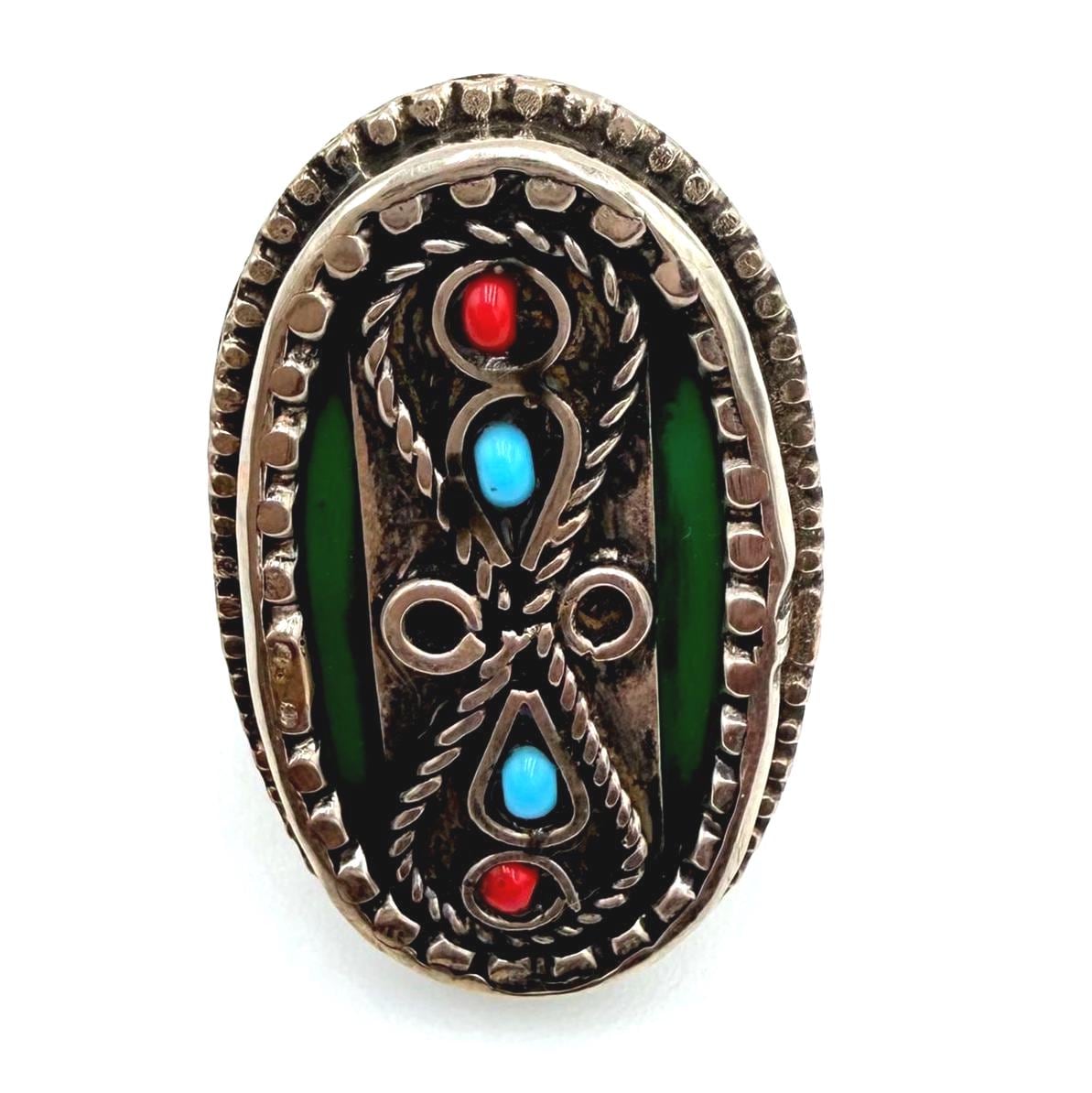 Vintage Afghan Kuchi Adjustable Statement Rings