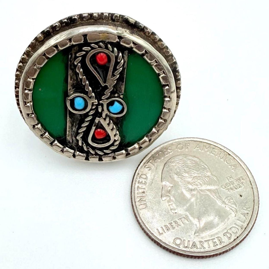 Vintage Kuchi Afghan Adjustable Statement Rings