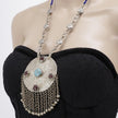 Vintage Afghan Red Stone Pendant Necklace - Ethnic Tribal Kuchi Jewelry for Belly Dance