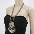 Vintage Afghan Kuchi Choker: Bohemian Statement Necklace with Aqeeq Stones - Ethnic Tribal Jewelry