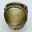 Vintage Afghan Statement Rings -  Engraved Gemstone Jewelry