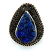 Antique Afghan Lapis Lazuli Ring - Handcrafted Bohemian Gemstone Jewelry for Men and Women
