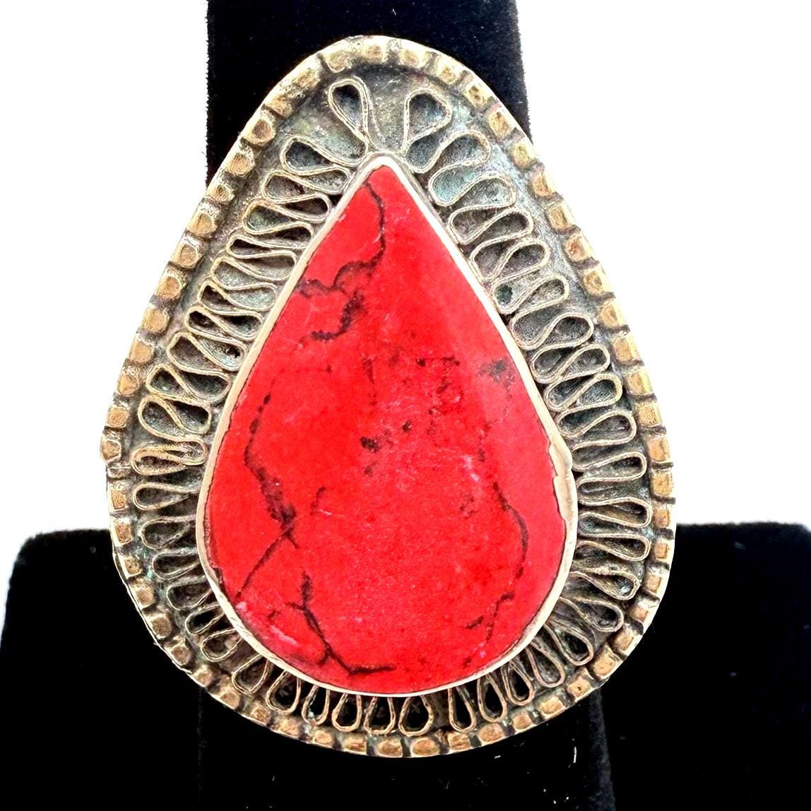 Antique Afghan Lapis Lazuli Ring - Handcrafted Bohemian Gemstone Jewelry for Men and Women