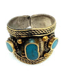 Vintage Afghan Blue Adjustable Statement Rings with Turquoise stone - Handmade Antique Jewelry
