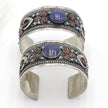 Kuchi Adjustable Cuff Bracelet Set: Afghan Aqeeq Statement Bohemian Jewelry