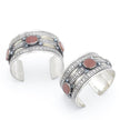Bohemian Afghan Kuchi Adjustable Cuff Bracelet Set - Statement Aqeeq Tribal Jewelry
