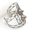 Kuchi Adjustable Statement Cuff: Afghan Aqeeq Bohemian Tribal Bracelet for Belly Dance & Reiki