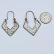 Vintage Afghan Silver Earrings - Handmade Ethnic Boho Statement Jewelry