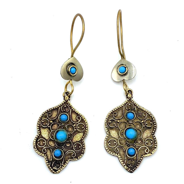 Vintage Afghan Handcrafted Jingle Earrings - Traditional Kuchi Baluchi Jewelry for Women