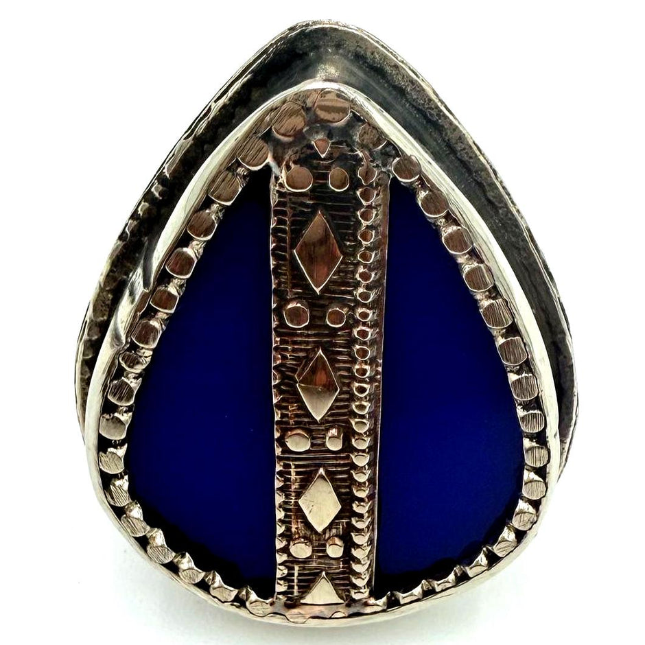 Vintage Afghan Silver Rings - Ethnic Tribal Kuchi Jewelry for Women - Pakistani Indian Bohemian Heels