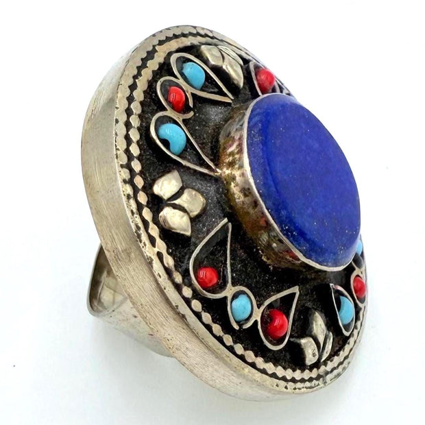 Vintage Afghan Statement Rings:  Gemstone Jewelry for Festivals & Weddings