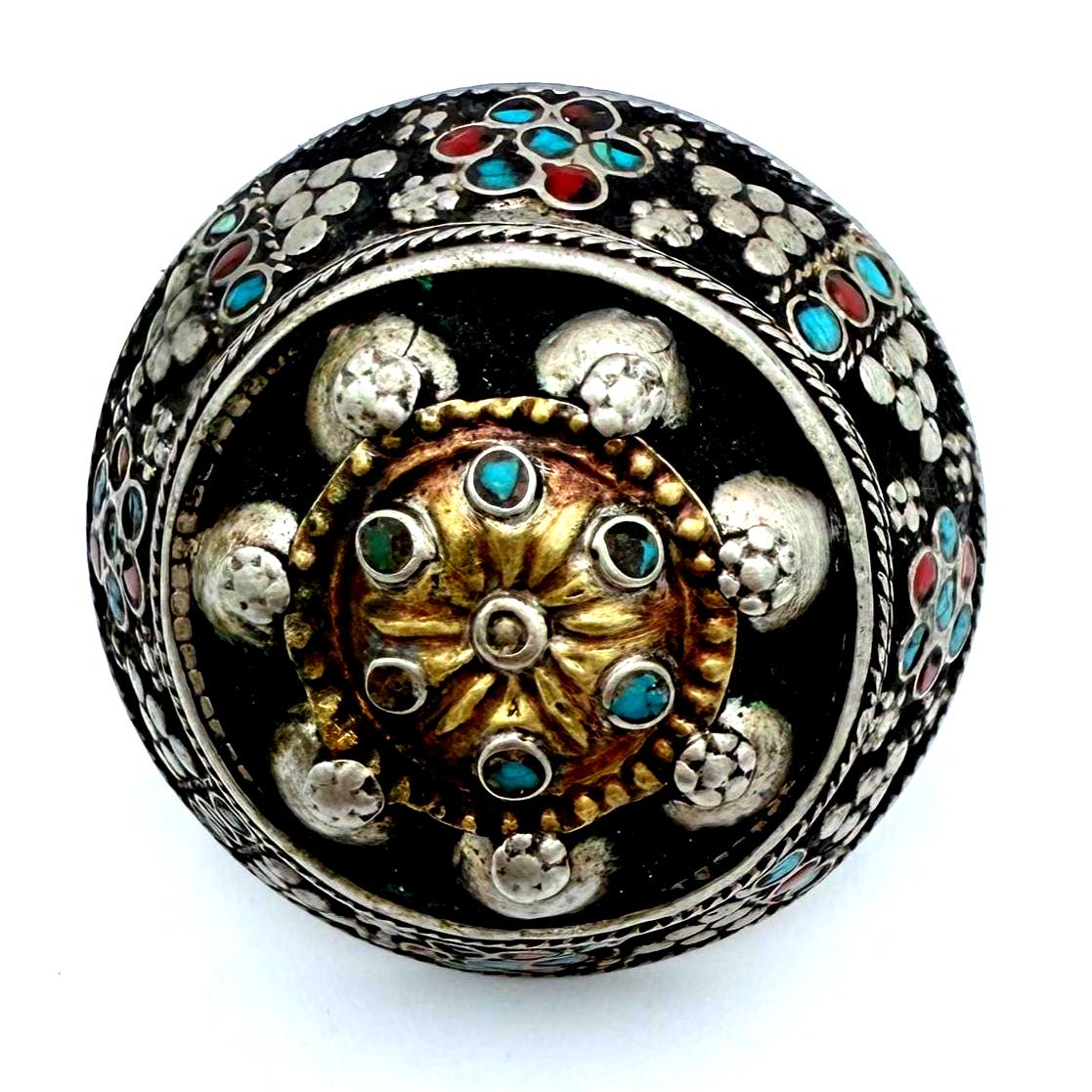 Oversized Vintage Afghan Statement Rings - Turquoise Carnelian Engraved Gemstone Jewelry