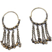 Vintage Afghan Kuchi Hoop Earrings: Tribal Boho Jewelry