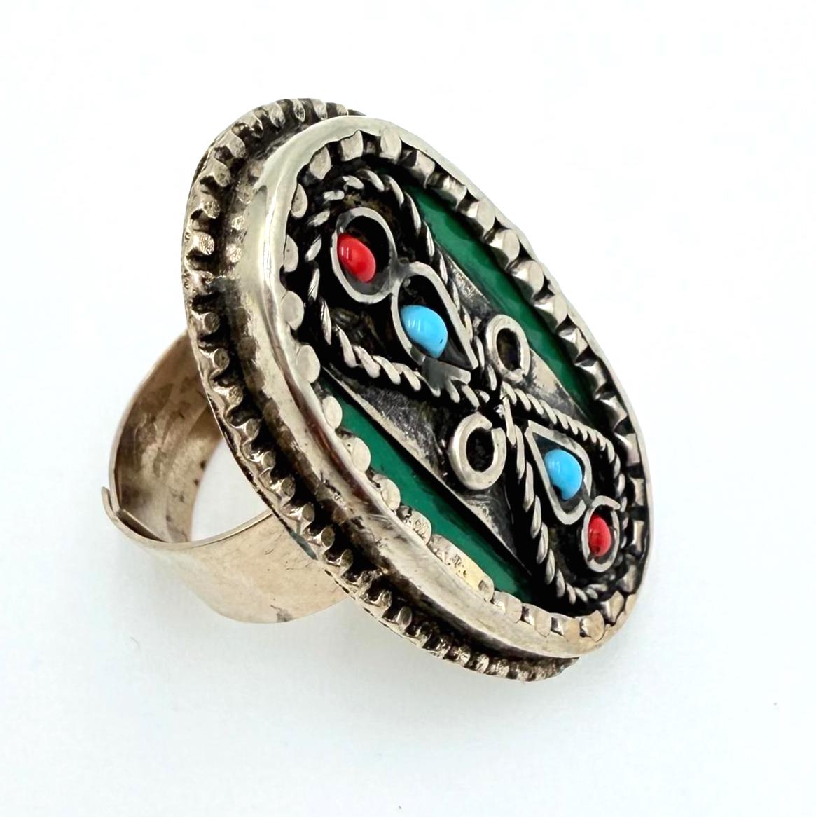 Vintage Afghan Kuchi Adjustable Statement Rings
