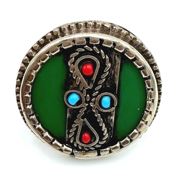 Vintage Kuchi Afghan Adjustable Statement Rings