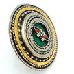 Oversized Antique Afghan Tribal Rings - Adjustable Boho Ethnic Jewelry for Women