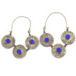Vintage Afghan Kuchi Tribal Hoops - Handmade Bohemian Ethnic Dangle Earrings for Festival Style