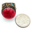 Vintage Afghan Statement Rings -  Engraved Gemstone Jewelry