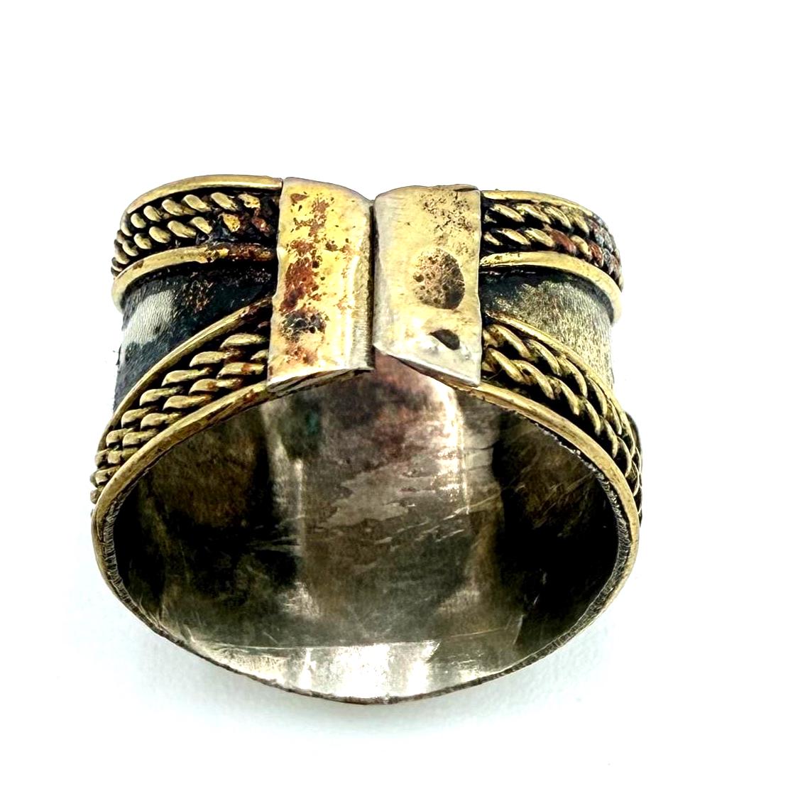 Vintage Afghan Blue Adjustable Statement Rings with Turquoise stone - Handmade Antique Jewelry