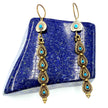 Vintage Afghan Tribal Earrings - Handcrafted Turquoise Teardrop Boho Ethnic Statement Jewelry