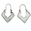 Vintage Afghan Silver Earrings - Handmade Ethnic Boho Statement Jewelry