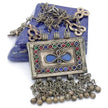 Antique Kuchi Statement Pendant: Vintage Afghan Boho Ethnic Necklace, Middle Eastern Tribal Jewelry