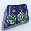 Afghan Round Tribal Earrings – Handcrafted Boho Jewelry  Black