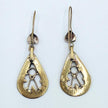 Afghan Teardrop Filigree Earrings – Handcrafted Vintage Brass Tribal Dangles