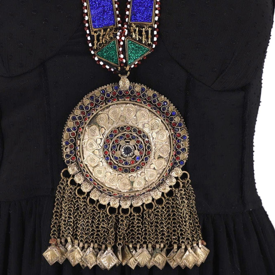 Vintage Afghan Kuchi Pendant Necklace