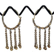 Vintage Afghan Kuchi Hoop Earrings: Tribal Boho Jewelry