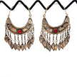 Vintage Afghan Kuchi Hoop Earrings: Red Glass Stone, Tribal Jewelry