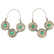 Vintage Afghan Kuchi Tribal Hoops - Handmade Bohemian Ethnic Dangle Earrings for Festival Style