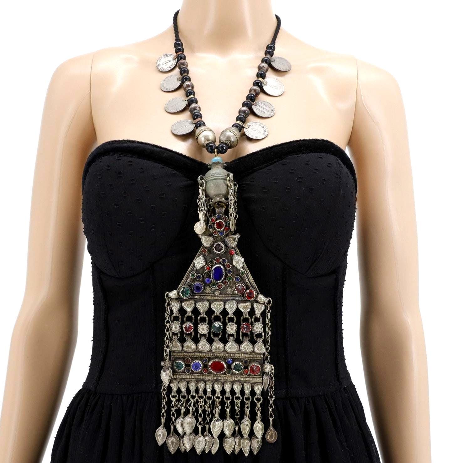 Vintage Turkmen Tribal Kuchi Necklace