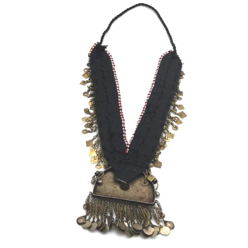 Vintage Turkmen Tribal Kuchi Necklace - Afghan Bohemian Ethnic Statement Jewelry from Northern Afghanistan