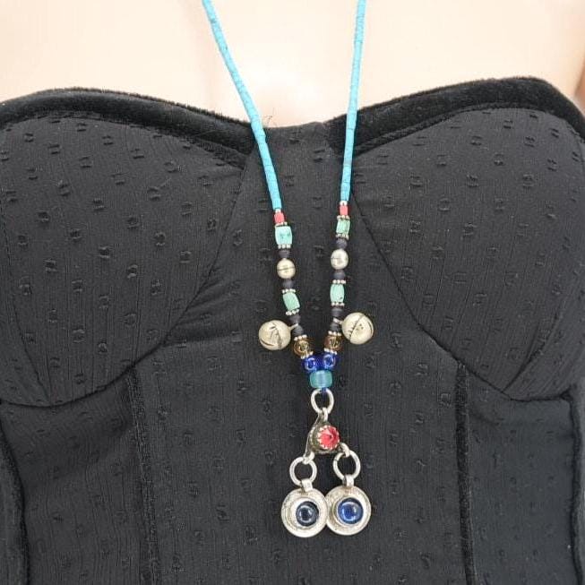 Vintage Afghan Antique Necklace | Kuchi Tribal Pendant Jewelry